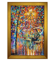 Manzara Temalı Kanvas Tablo 80 x 110 cm Gold Çerçeve