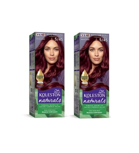Naturals Saç Boyası Koyu Nar Kızılı 5/45 2x Paket