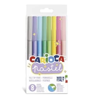 CARIOCA 43032 YIKANABİLİR PASTEL RENK KEÇELİ KALEM 8'Lİ