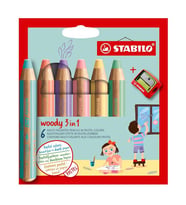 Stabilo woody 3in1 Kuru Boya 6 Pastel Renk 8806-3