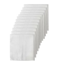 12li Paket Klasik Cep Hediyelik Bayram Mendili %100 Pamuklu 30x30 Cm