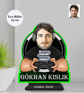 Kişiye Özel Oyuncu Erkek Ahşap Eco Biblo -1