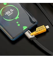 65W PD Hızlı Şarj Kablosu - Type C/USB/Lightning Destekli 100 cm Dayanıklı Örgü Yapı - Akıllı ve Güvenli Şarj Bağlantı Desteği