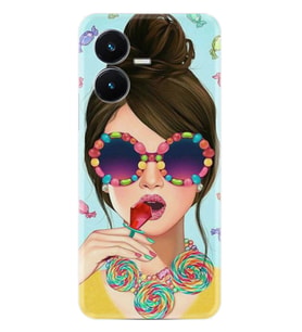Vivo Y22S Kılıf Resimli Desenli Baskılı Silikon Sugar and Woman 1418