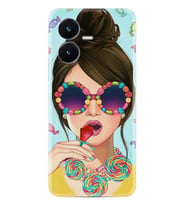 Vivo Y22S Kılıf Resimli Desenli Baskılı Silikon Sugar and Woman 1418