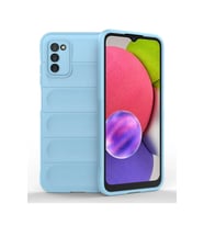 Newface Samsung Galaxy A03S Kılıf Optimum Silikon - Sky Blue