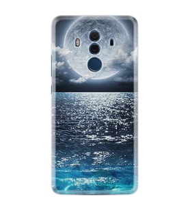 Huawei Mate 10 Pro Kılıf Desenli Silikon Güzel Kılıf Great Moon 1301