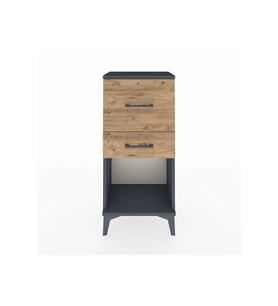 Arges Komodin 2 Çekmeceli 44x30x96 Antrasit-Çam