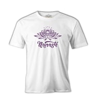 Yoga - Lotus Namaste Beyaz Erkek Tshirt