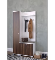 Montana 3 Kapaklı Portmanto Takımı, Askılık, Vestiyer Ceviz