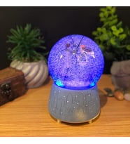 Romantik Kış Masalı Işıklı Müzikli Otomatik Kar Püskürten Kar Küresi