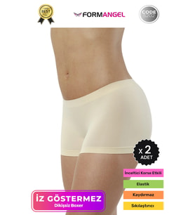 #KadınBoxer Toparlayıcı Şekillendirici Seamless Kaymaz Kadın Dikişsiz Boxer İç Çamaşırı - 2 Adet