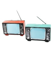 Televizyon Tasarımlı Biblo Kumbara - Dekoratif - Vintage Görünümlü