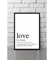 Love Temalı Çerçeve Görünümlü MDF Tablo