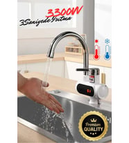 PREMİUM SERİSİ YENİ NESİL Elektrikli Ani Su Isıtıcı Termal Şofben Musluk Spiral Başlık Hediye (ALTTAN GİRİŞ) (Tatlı Beyaz)