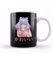 Cute Kawaii Anime Girl Japanese Manga Lettering Kupa Bardak Porselen