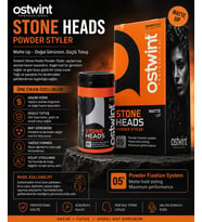 Professional Stone Heads Powder Styler 20 Ml Mat Görünümlü Hacim Veren Saç Şekillendirici Pudra