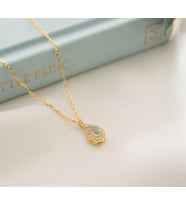 925 Ayar Gümüş Mart Ayı Doğum Taşı ( Aquamarine ) Damla Kolye