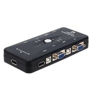 POWERMASTER PM-15166 4 KANAL VGA KVM SWİTCH (4 BİLGİSAYARI TEK ELDEN YÖNETİN)