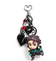 Demon Slayer Tanjiro Kamado Figürlü Yıldızlı Anahtarlık Çanta Süsü