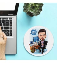 Kişiye Özel Çok Çalışan Erkek Karikatürlü Mousepad