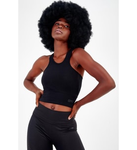 Maraton SlimFit Kadın Bisiklet Yaka Siyah Bra