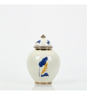 Vitale Mavi Gold Yaprak Desenli Şah Küp 21 cm AK.NRH0060
