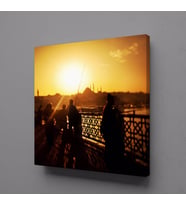 İSTANBUL MANZARASI KANVAS TABLO 110x110cm (Karışık)