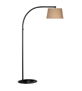 RİOLİGHT RETRO,RUSTİK,VİNTAGE KREM KUMAŞ BAŞLIK SİYAH METAL GÖVDE LAMBADER KÖŞE LAMBASI