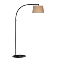RİOLİGHT RETRO,RUSTİK,VİNTAGE KREM KUMAŞ BAŞLIK SİYAH METAL GÖVDE LAMBADER KÖŞE LAMBASI