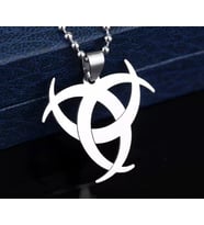 voyageaccessory Paslanmaz Çelik Odin Triquetra Üçleme Kelt Viking Kolye / 70 cm Top Zincir Hediyeli