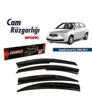 Hyundai Accent Era Mugen Cam Rüzgarlığı 2006-2013 arası Sunplex (Beyaz)