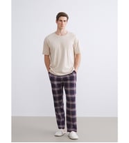 LC WAIKIKI Lacivert Kalın Ekose Erkek Pijama Alt
