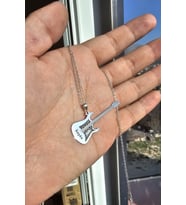 925 Ayar Gümüş İsimli Gitar Kolye