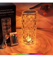 Kristal Lamba Yuvarlak Model Masa Üstü 23x9cm(Elektrikli)(Şarjlı değildir)