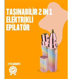 Mini USB Şarjlı Elektrikli Epilatör – Kaş ve Yüz Tüy Temizliği İçin 2'si 1 Arada