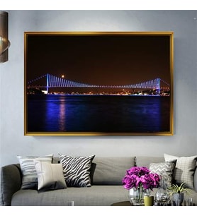 Altın Çerçeveli dekoratif tablo l1239 (Gold)