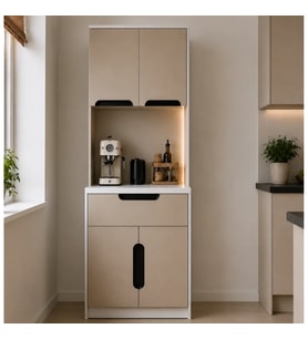 Ledli Kahve Köşesi Dolabı - %100 MDF-80 CM