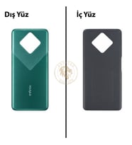 Infinix Zero 8 Yeşil Uyumlu Arka Kapak Arka Cam Batarya Pil Kapağı Lazer Kesim Back Cover