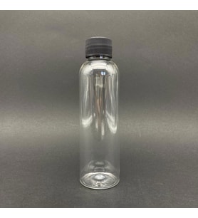 150 cc Şeffaf  Pet Şişe - Siyah Plastik Kapaklı- 150ml Pet Şişe x 10 Adet (Boş)