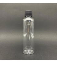 150 cc Şeffaf  Pet Şişe - Siyah Plastik Kapaklı- 150ml Pet Şişe x 10 Adet (Boş)