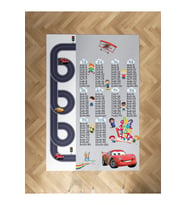 MEKTA HOME BEBEK VE ÇOCUK ODASI Çarpım Tablolu ve Yol Desenli Eğitici Halı