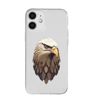 Iphone 12 Uyumlu Kartal Tasarımlı Şeffaf Telefon Kılıfı