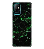 Infınıx Note 8 Kılıf Desenli Silikon Kılıf Yeşil Şerit Mermer 1320