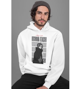 Itachi Uchiha Baskılı Unisex Oversize Naruto Anime Hoodie