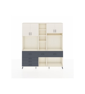 Arges Dolap 11 Raflı 6 Çekmeceli 4 Kapaklı 220x30x243 Aytaşı-Aytaşı/Antrasit
