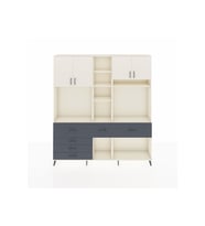 Arges Dolap 11 Raflı 6 Çekmeceli 4 Kapaklı 220x30x243 Aytaşı-Aytaşı/Antrasit