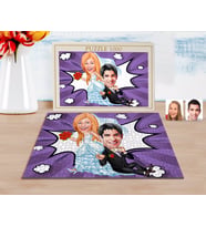 BK Gift Kişiye Özel Evleniyoruz Karikatürlü 1000 Parça Profesyonel Puzzle-2