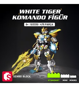 White Tiger Komando Figür Yapı Bloğu Seti
