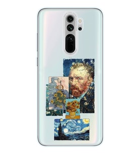 Redmi Note 8 Pro Uyumlu Van Gogh ve Sanatsal Tablolar Tasarımlı Şeffaf Telefon Kılıfı